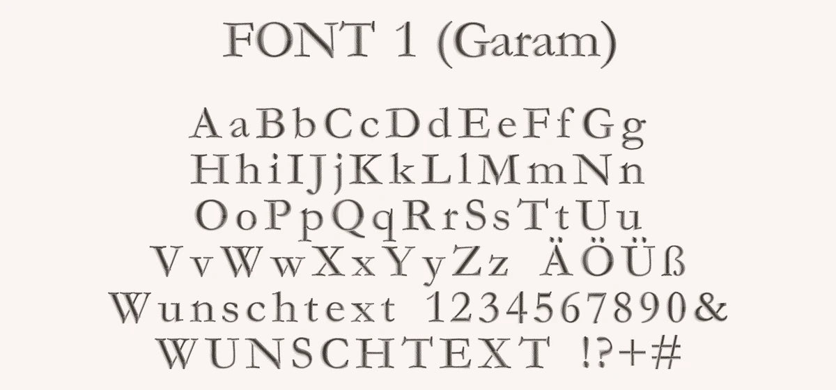 PAMULA Schriftart 1 Garam