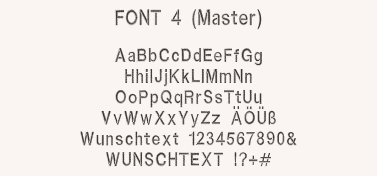 PAMULA Schriftart 4 Meister Block