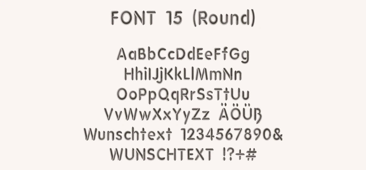 PAMULA Schriftart 15 Round Block