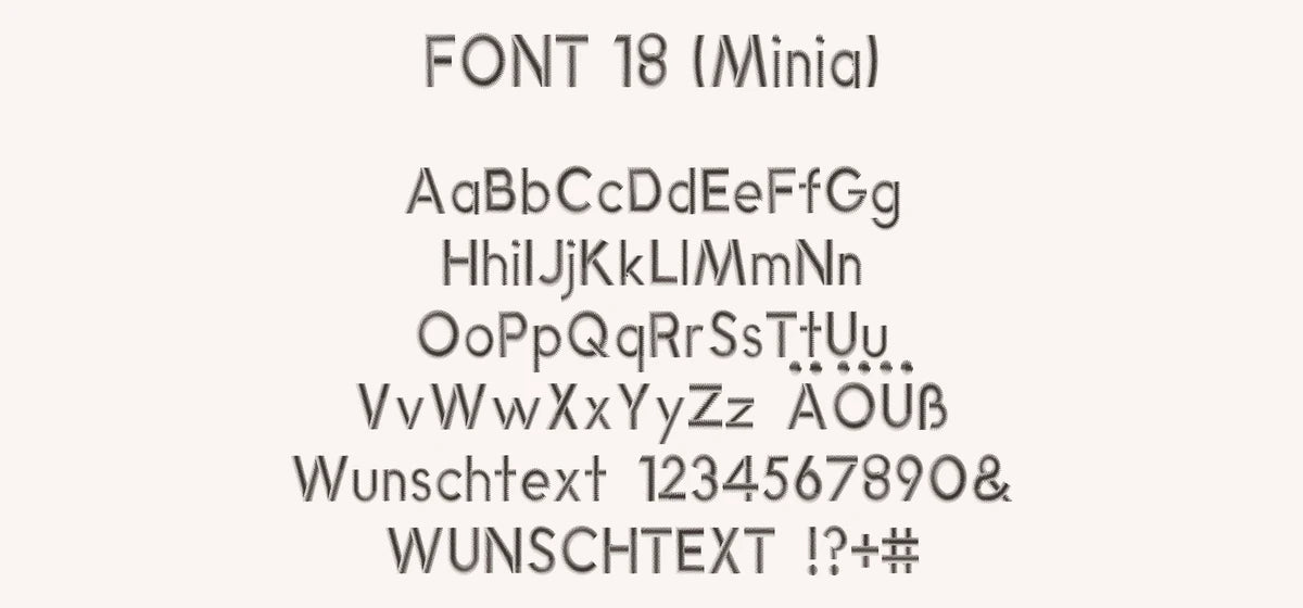 PAMULA Schriftart 18 Miniature Block