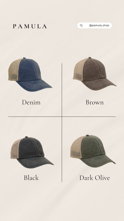 Personalisierte bestickte Vintage Trucker Cap mit Wunschtext & Wunschlogo – Bild 3