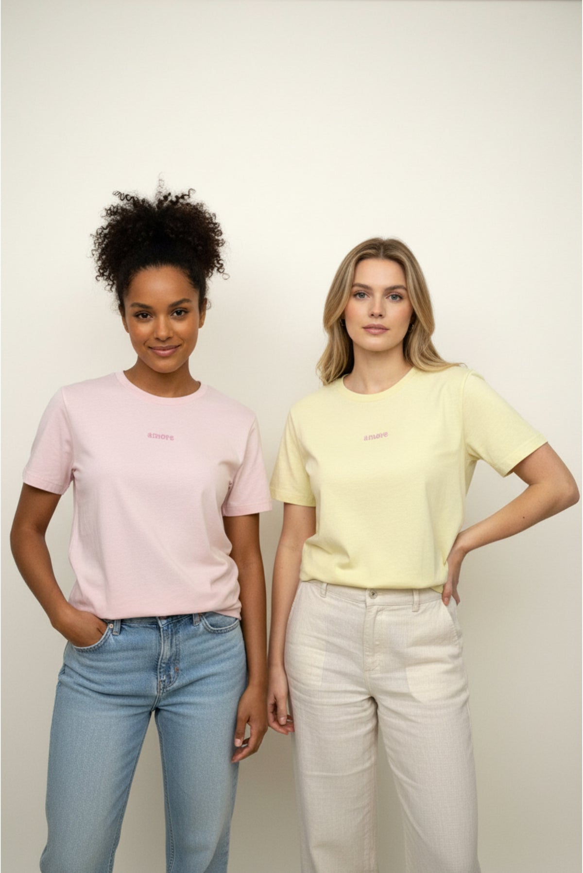 Personalisierte bestickte Baumwolle T-Shirts mit Wunschtext und Wunschlogo – Bild 2