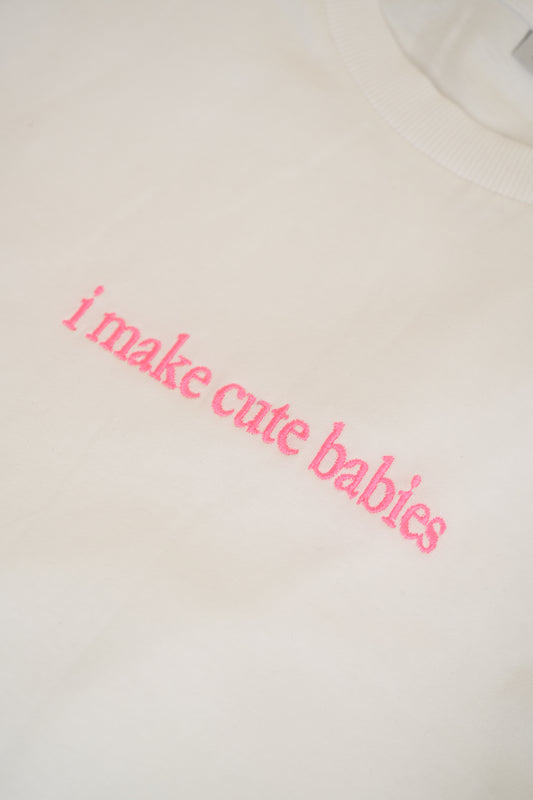 Bestickte i make cute babies T-Shirt – Bild 2