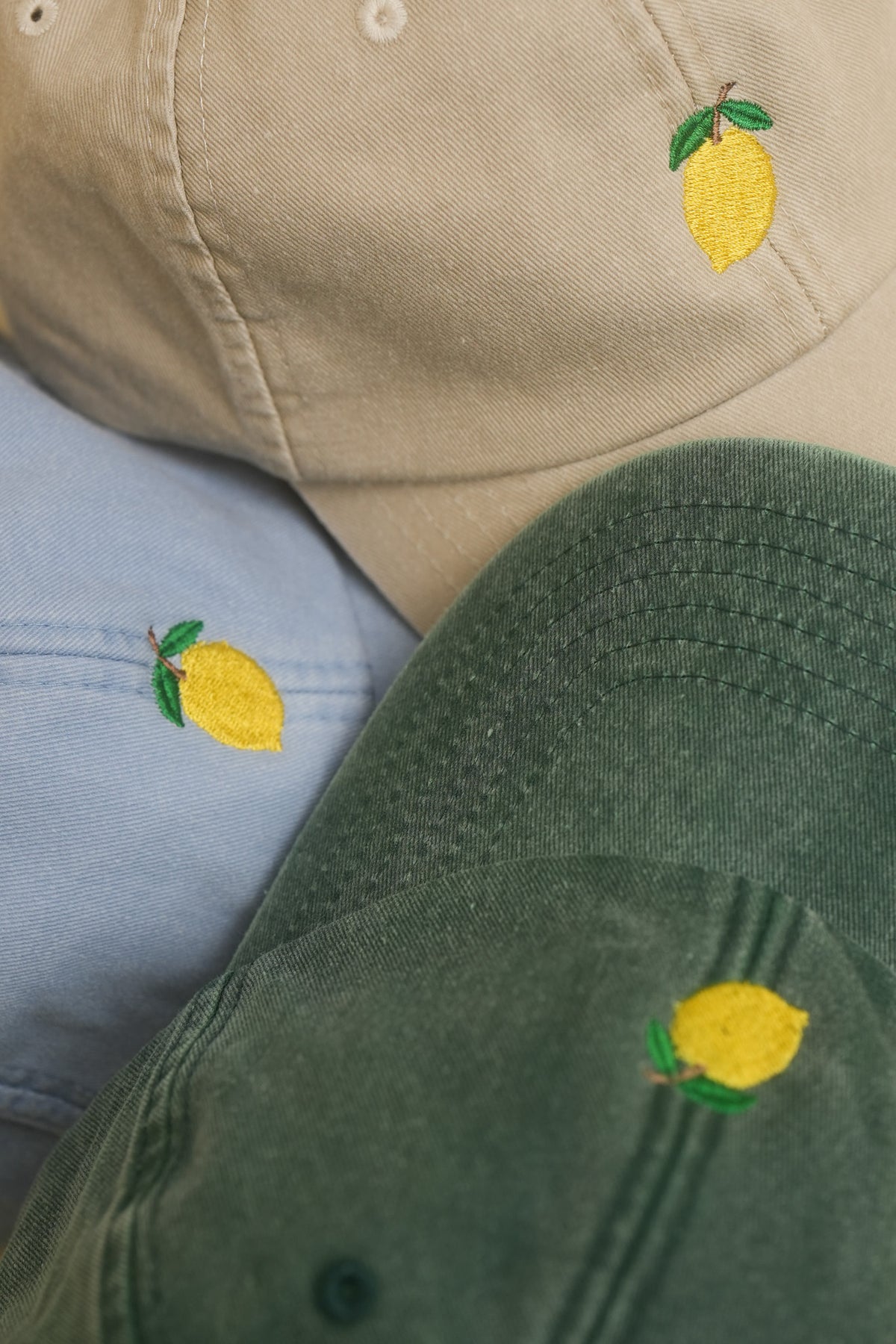 Bestickte Vintage Zitronen Cap – Bild 5