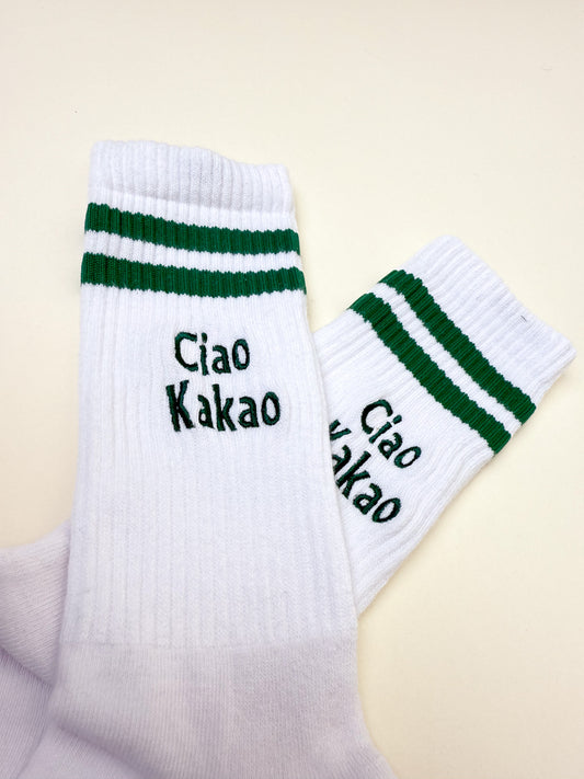 Bestickte Ciao Kakao Socken aus Bio-Baumwolle
