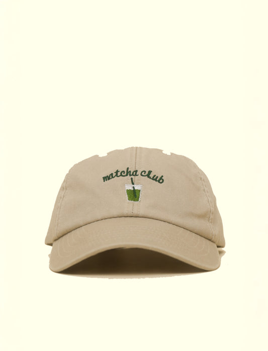 Bestickte Vintage Matcha Club Cap