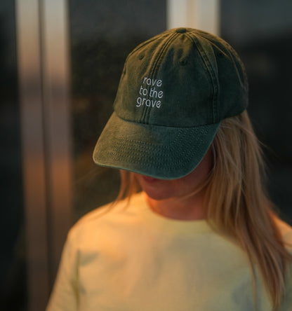 Bestickte Vintage rave to the grave Cap