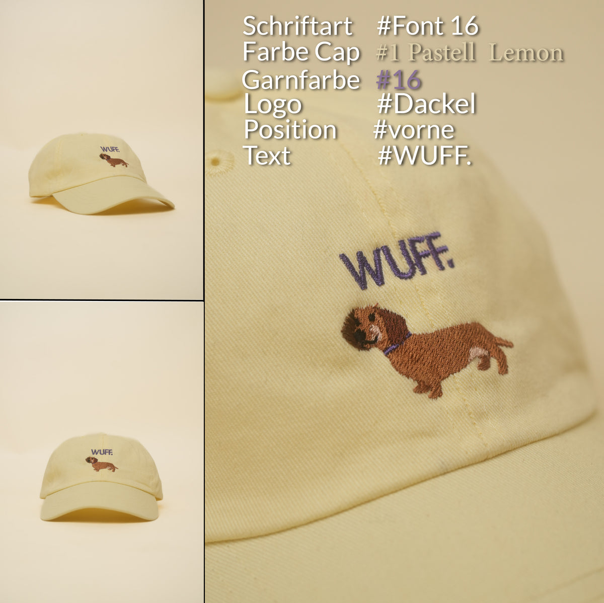 Personalisierte bestickte Pastel Cap mit Wunschtext & Wunschlogo – Bild 9