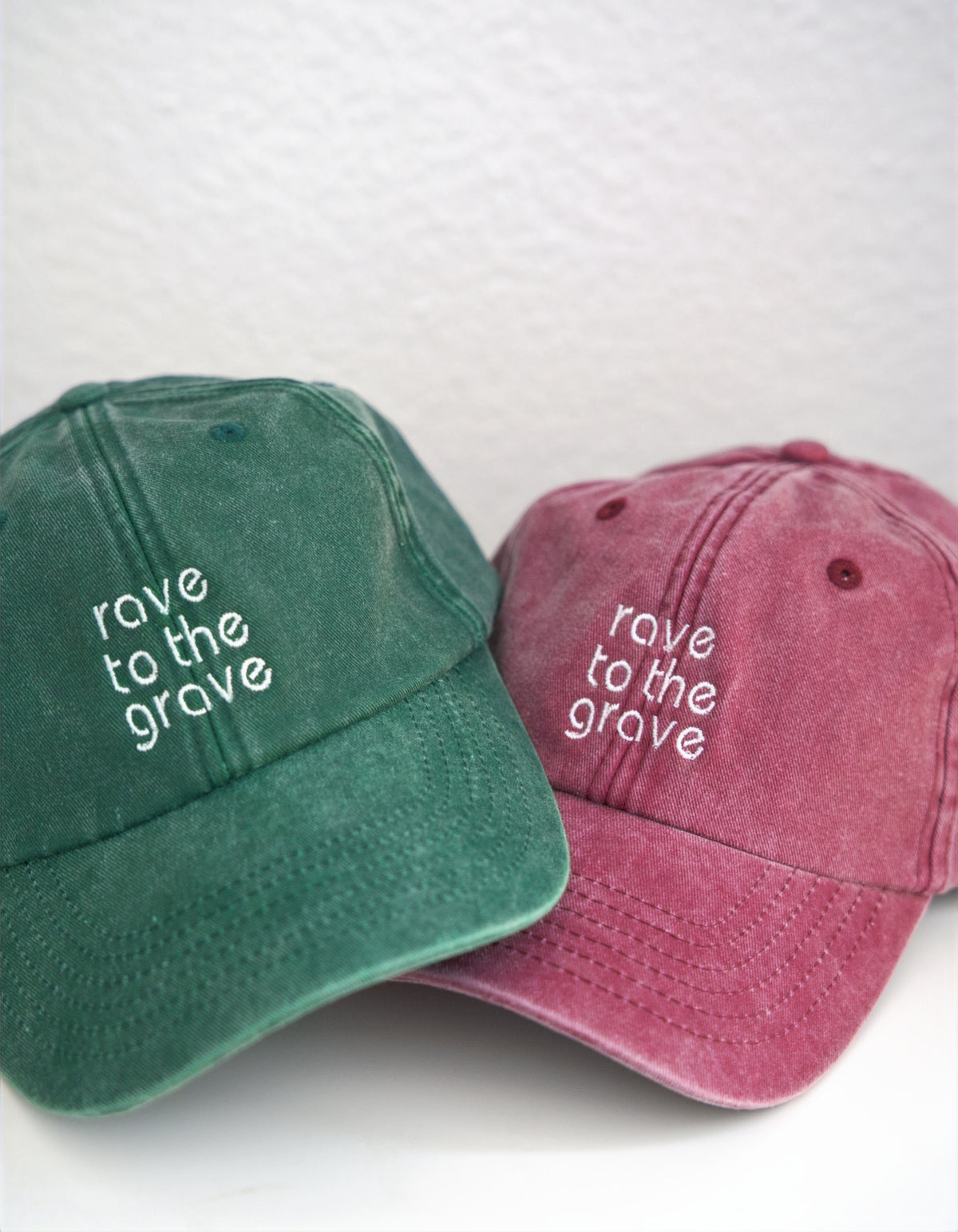 Bestickte Vintage rave to the grave Cap – Bild 2