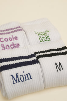 Personalisierte bestickte Socken aus Bio-Baumwolle mit Wunschtext – Bild 6