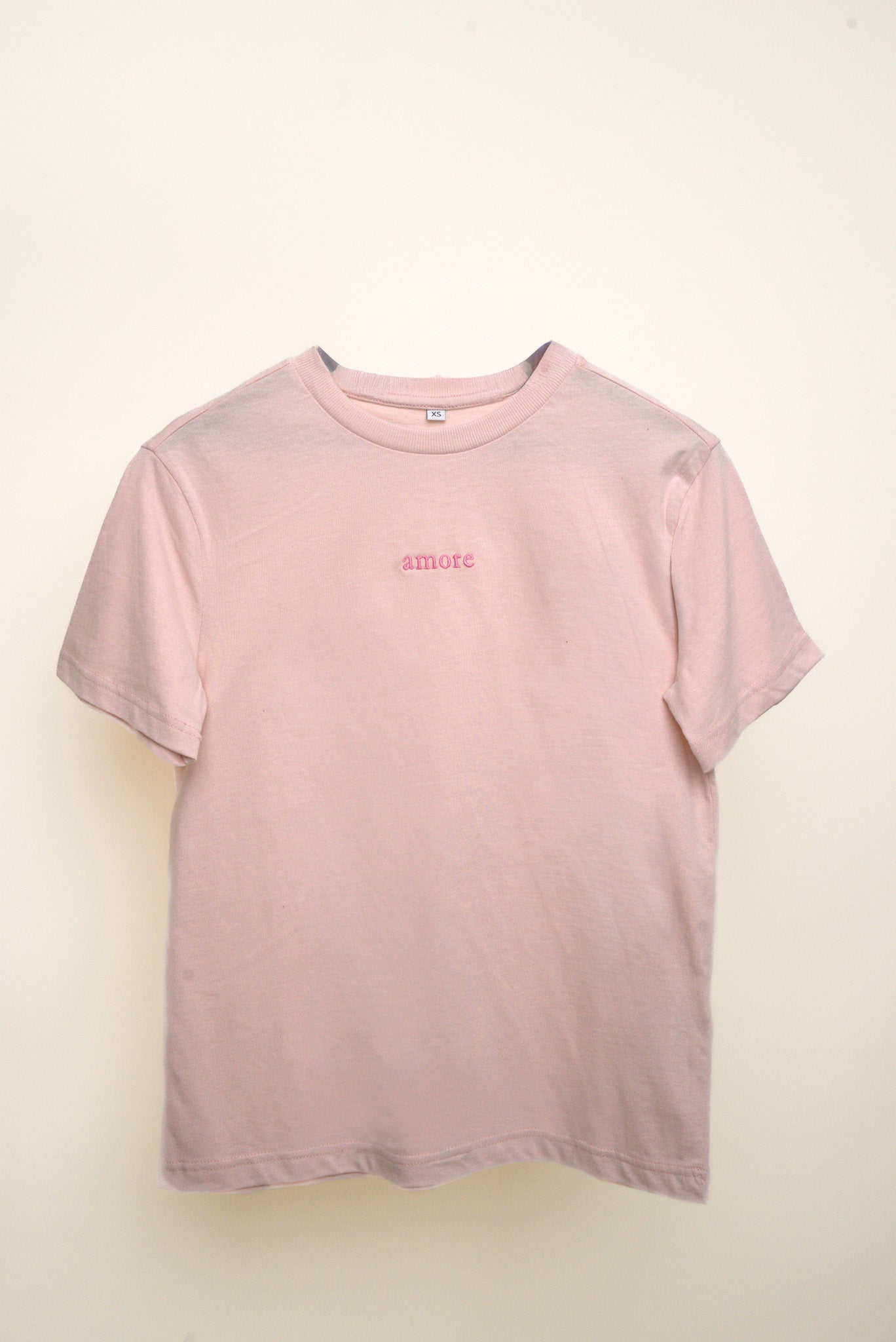 Bestickte amore Baumwolle T-Shirt – Bild 3