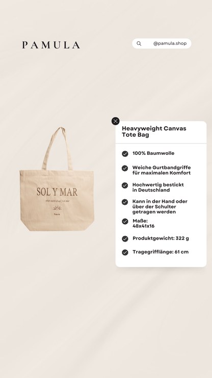 Personalisierte Baumwolltasche bestickt – Maxi Bag mit eigenem Text & Logo – Bild 7