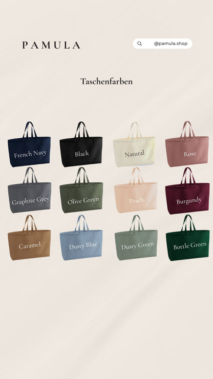 Personalisierte Oversized Canvas Bag – XXL Baumwolltasche mit Wunschtext & Logo – Bild 7