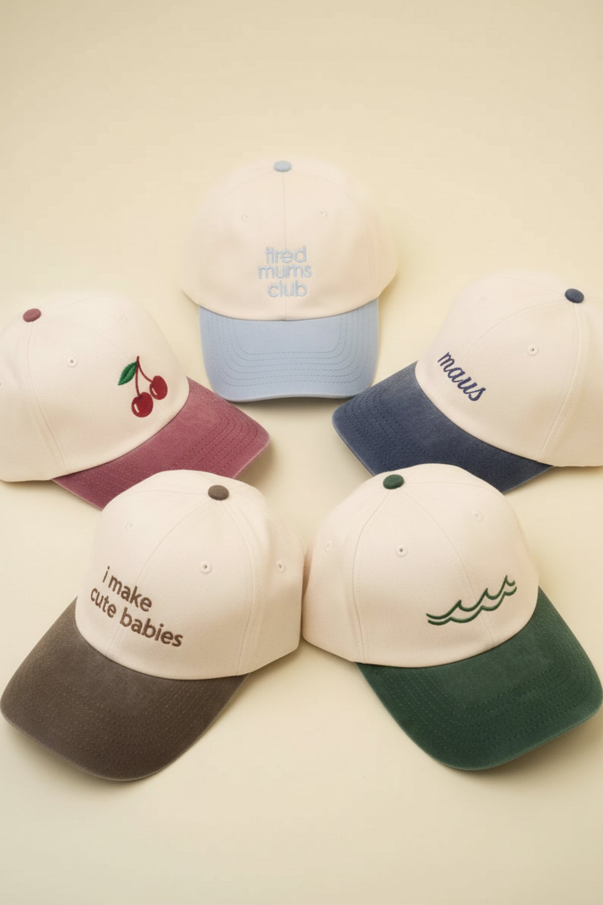 Personalisierte bestickte Vintage Baseball Kappe mit Wunschtext und Wunschlogo