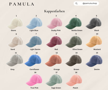 Personalisierte bestickte Vintage Cap mit Wunschtext & Wunschlogo