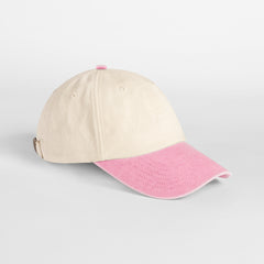Natural Vintage Cap in Dusky Pink, Vorderansicht