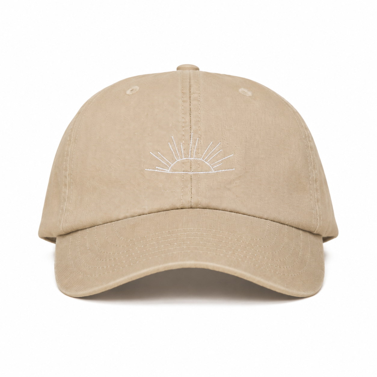 Boho Cap mit Sonnen-Stickerei