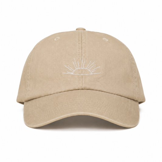 Boho Cap mit Sonnen-Stickerei