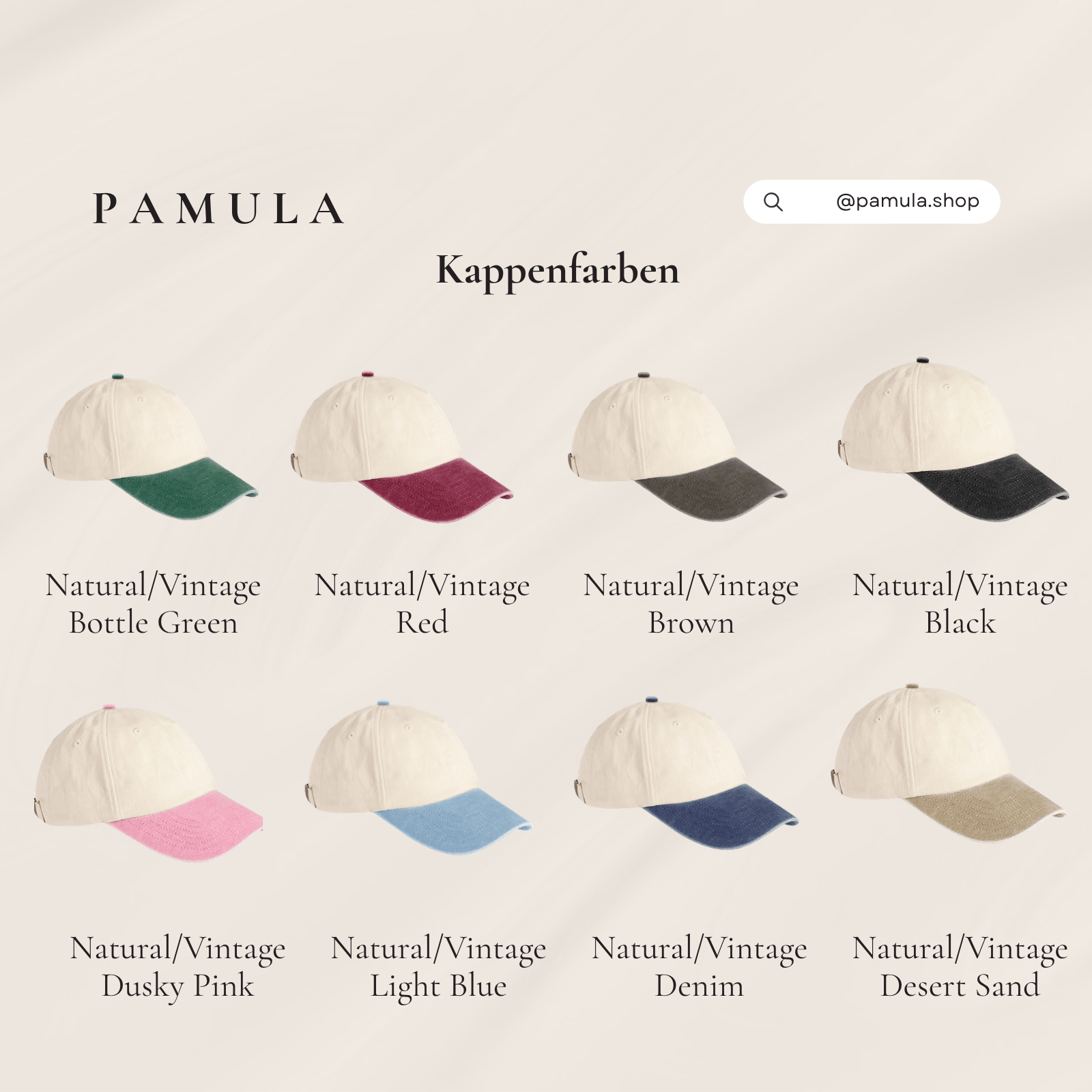 Personalisierte bestickte Vintage Baseball Kappe mit Wunschtext und Wunschlogo
