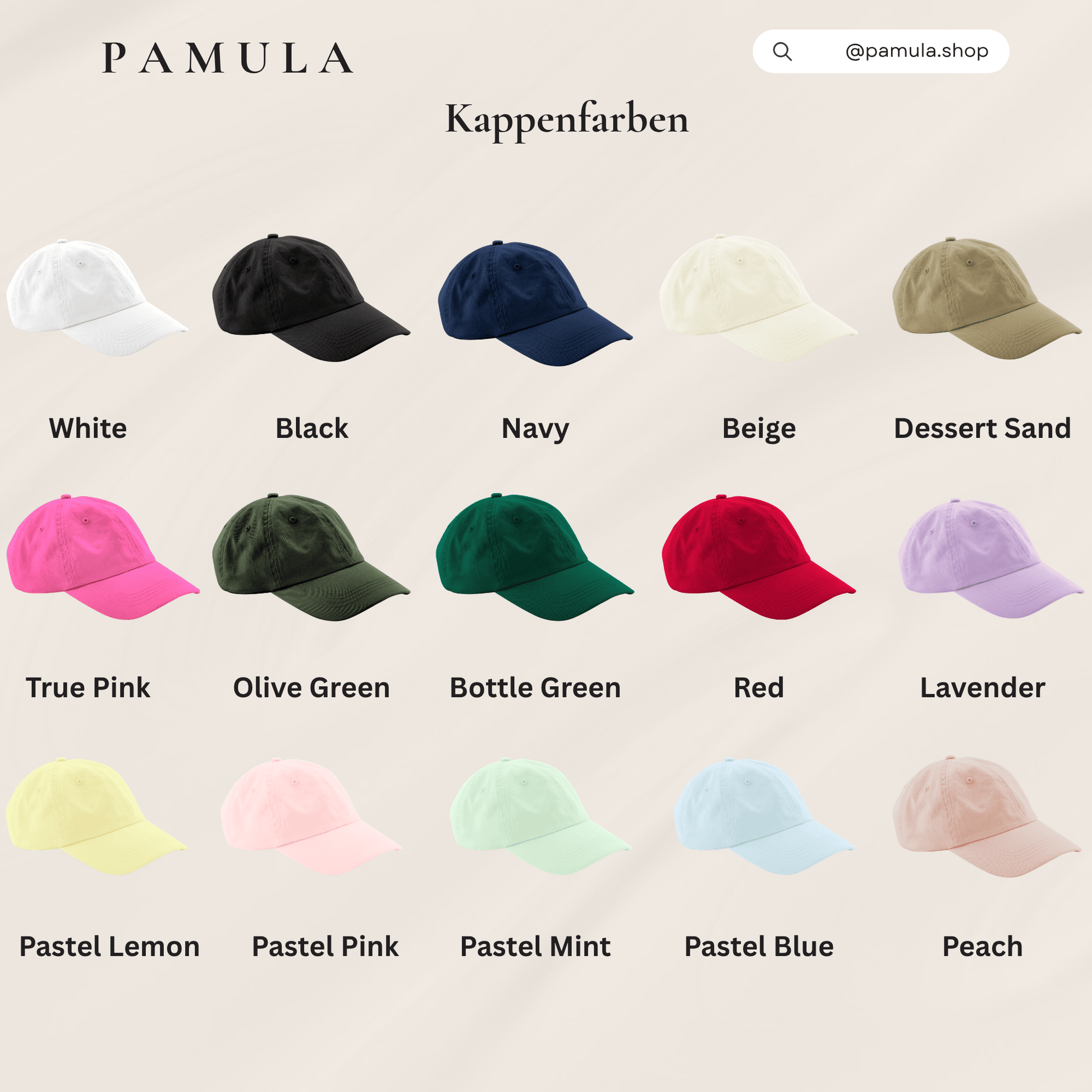 Personalisierte bestickte Dad Cap mit Wunschtext & Wunschlogo