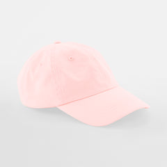 Dad Cap 6-Panel in Pastel Pink, Vorderansicht