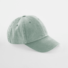 Vintage Kids Cap in Sage Green, Vorderansicht