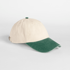 Natural Vintage Cap in Bottle Green, Vorderansicht