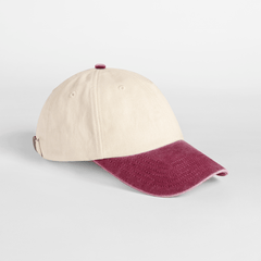 Natural Vintage Cap in Red, Vorderansicht