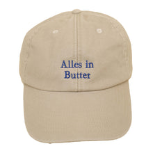 Stone Vintage Cap mit heller Stickerei „Alles in Butter“ von oben