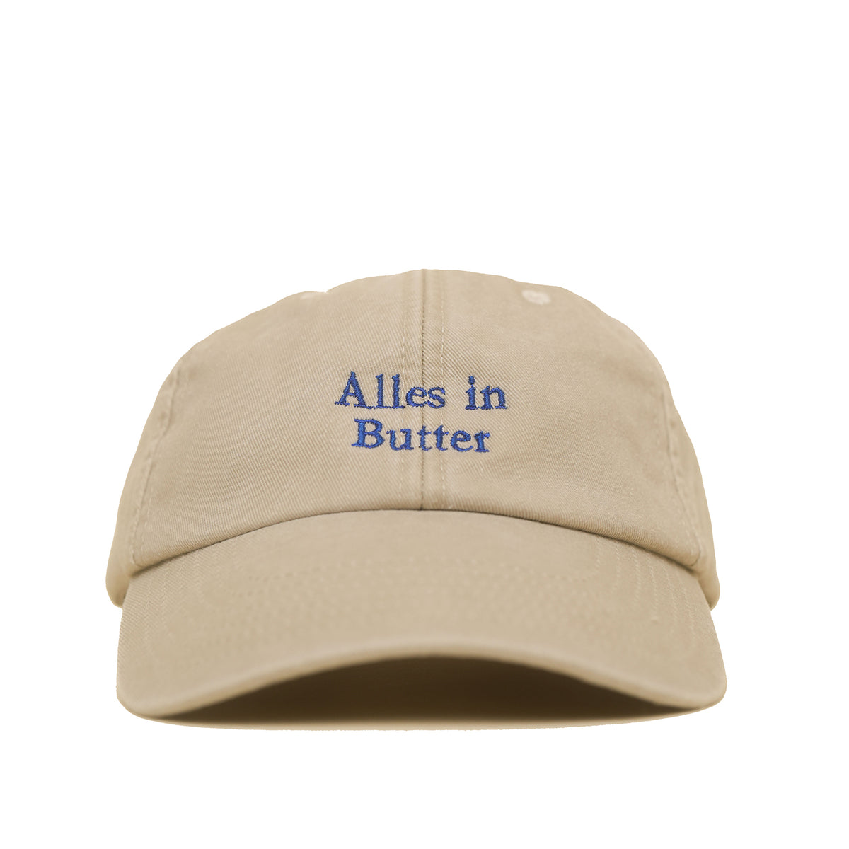 Stone Vintage Cap mit heller Stickerei „Alles in Butter“ front