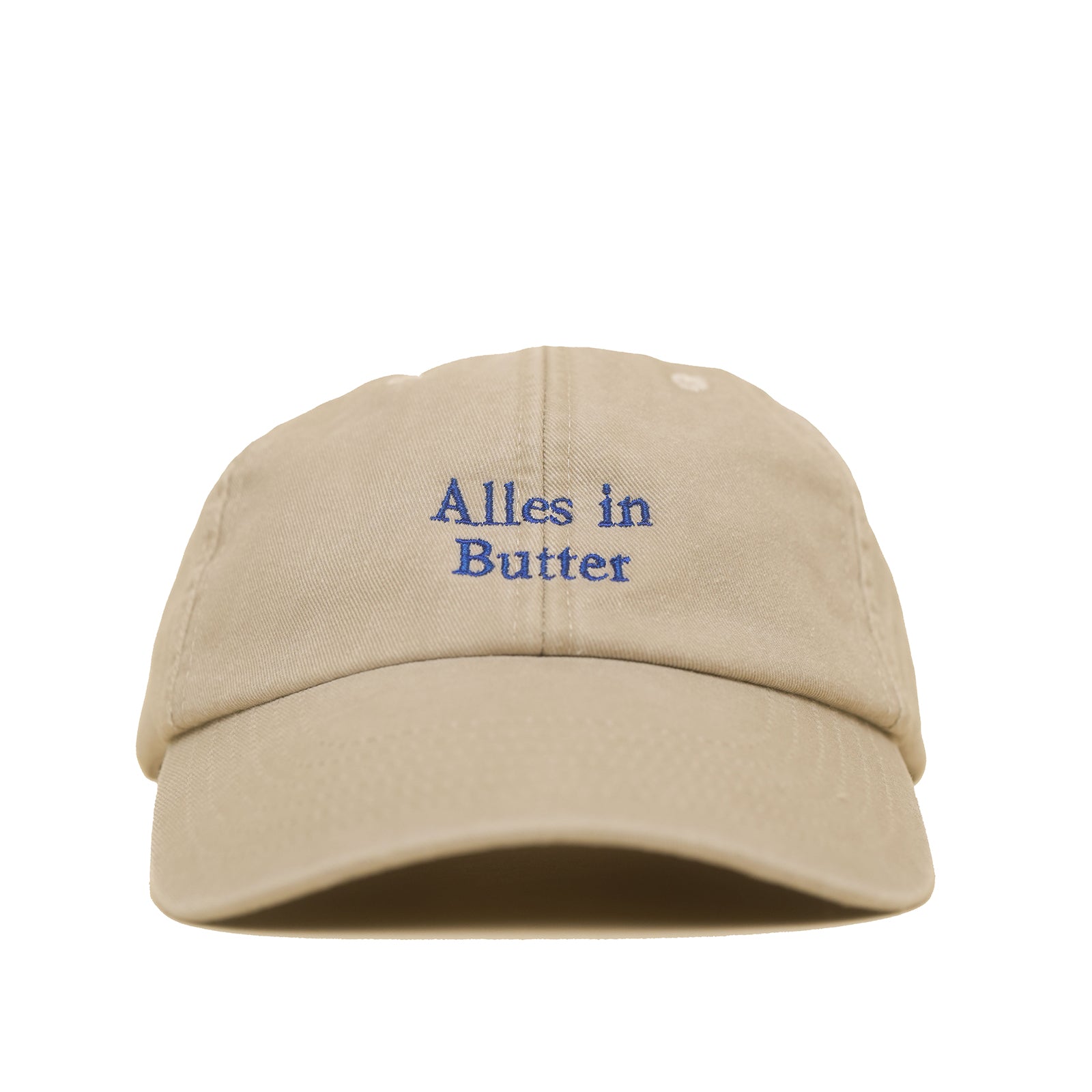 Stone Vintage Cap mit heller Stickerei „Alles in Butter“ front