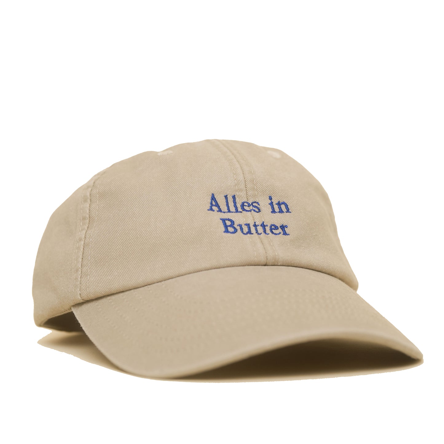 Stone Vintage Cap mit heller Stickerei „Alles in Butter“ seitlich