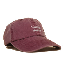 Red Vintage Cap mit heller Stickerei „Alles in Butter“ seitlich