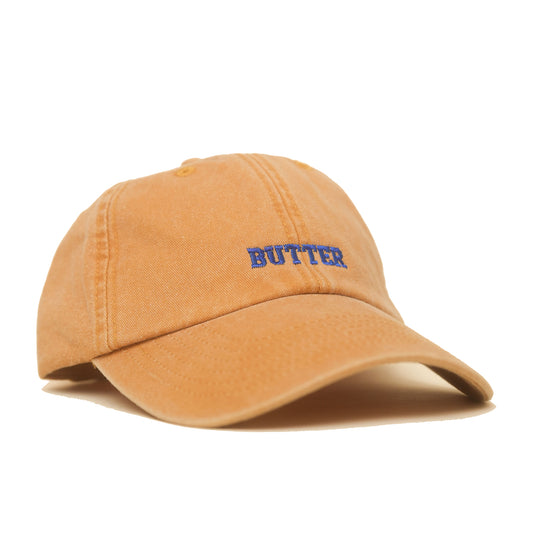 Mustard Vintage Cap mit blauem Schriftzug „Butter“ in seitlich