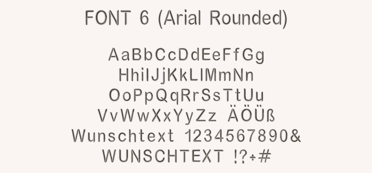 PAMULA Schriftart 6 Arial Round