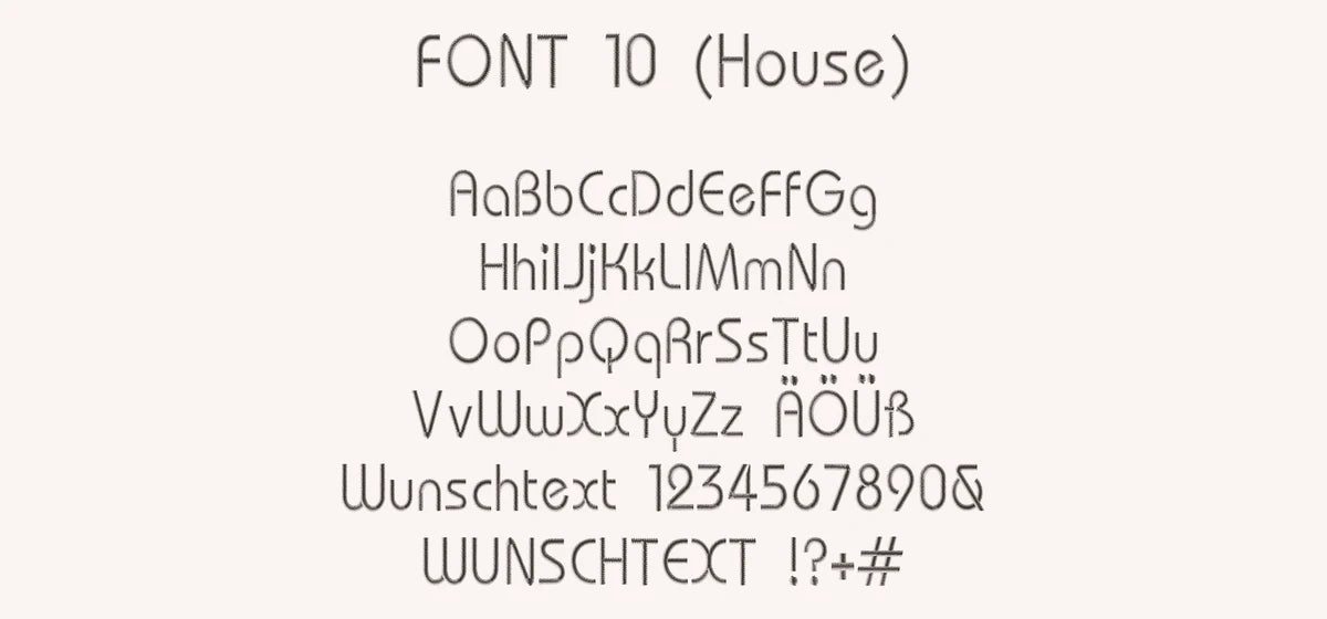 PAMULA Schriftart 10 Bauhaus