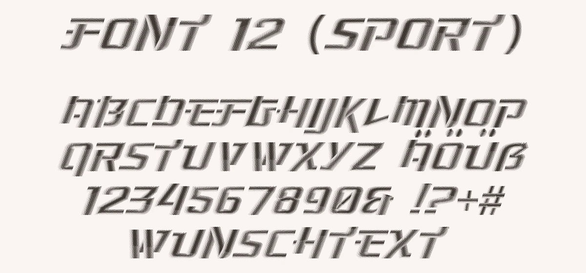 PAMULA Schriftart 12 Sports
