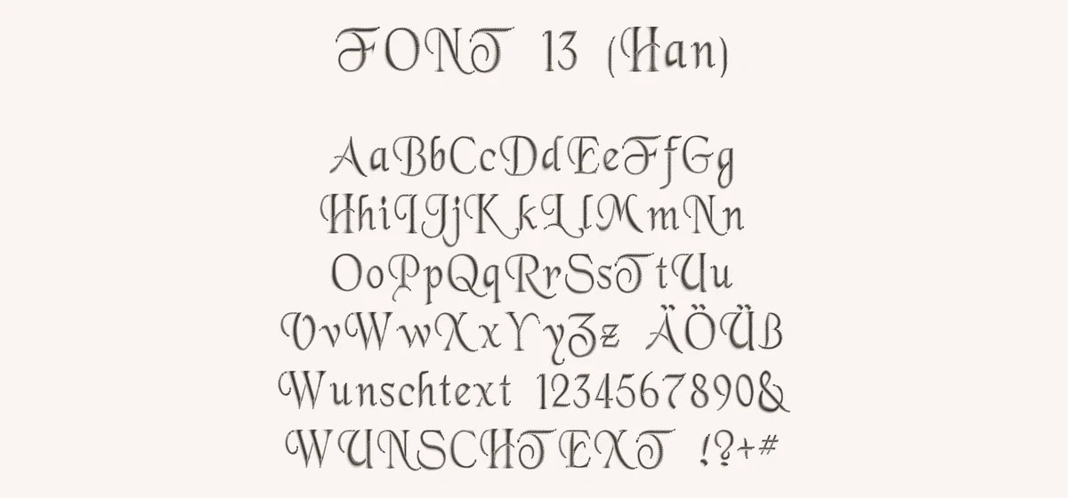 PAMULA Schriftart 13 Hana