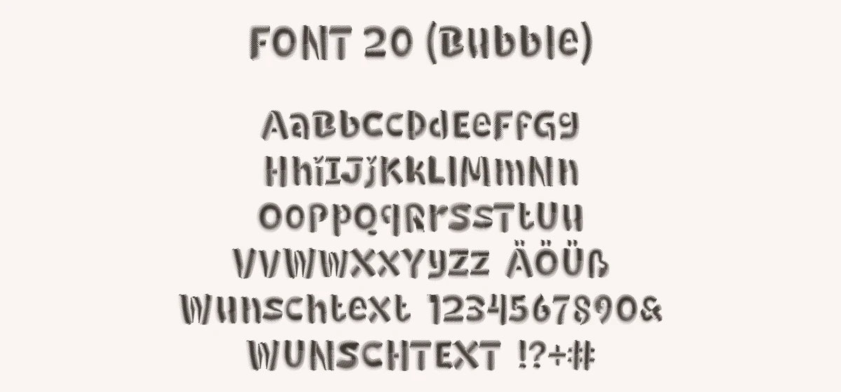 PAMULA Schriftart 20 Super Malibu