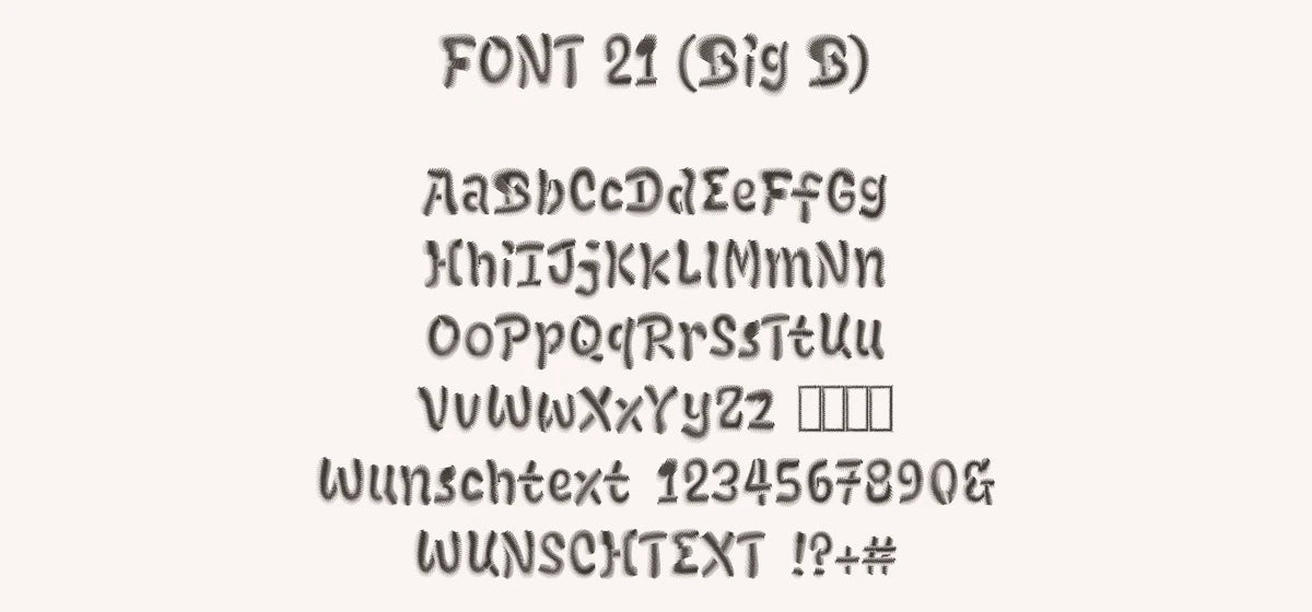 PAMULA Schriftart 21 Bigsty