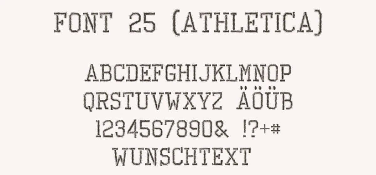 PAMULA Schriftart 25 Athletica