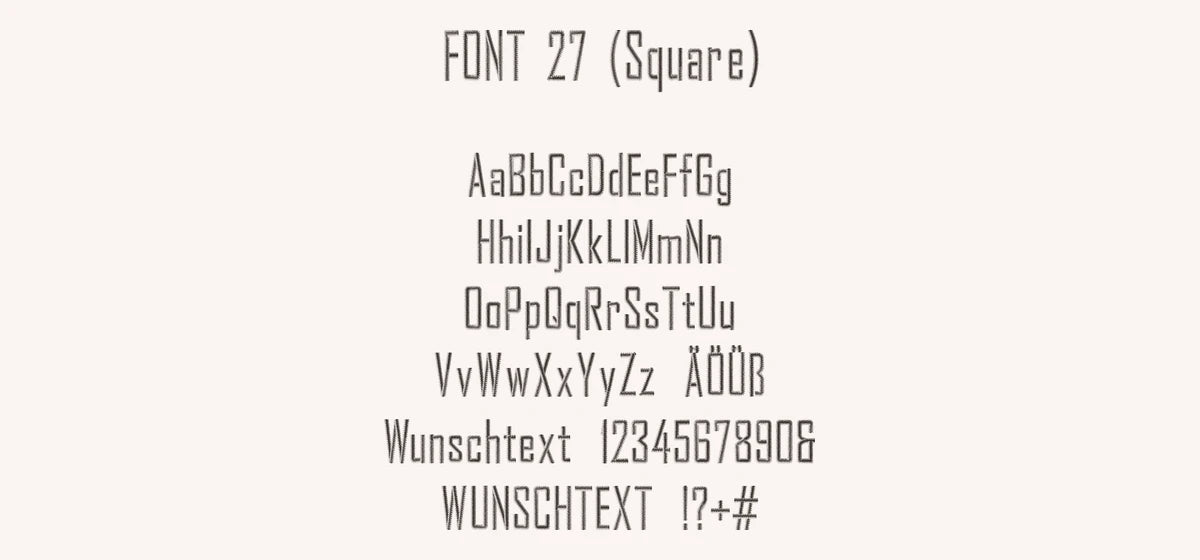 PAMULA Schriftart 27 Square Block